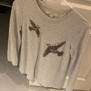 Beaded cotton sweatshirt
